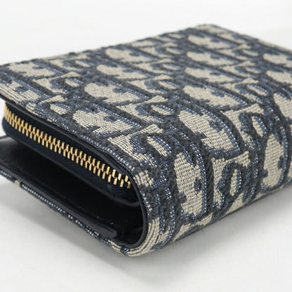 中古 ディオール 二つ折り財布 二折財布 レディース ブランド Dior ３０ モンテーニュ ディタニー　ウォレット ネイビー USDCD111537011