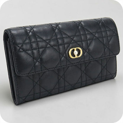Used Dior long wallet bi-fold ladies brand Dior Dior Jolie Orchid long wallet black USDCD111948011