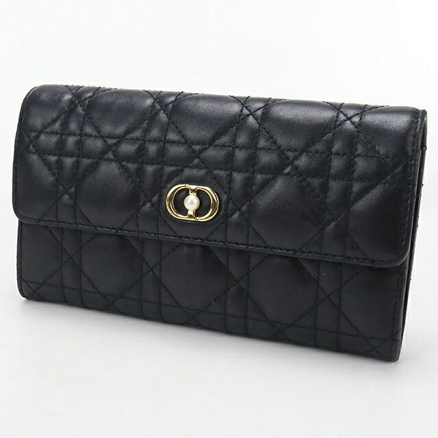 Used Dior long wallet bi-fold ladies brand Dior Dior Jolie Orchid long wallet black USDCD111948011