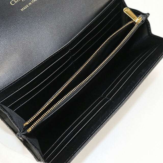 Used Dior long wallet bi-fold ladies brand Dior Dior Jolie Orchid long wallet black USDCD111948011