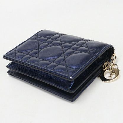 中古 ディオール 二つ折り財布 二折財布 レディース ブランド Dior ミディアム　ウォレット レザー S0178OWEC ブルー USDCD112187011