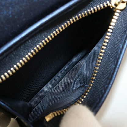 中古 ディオール 二つ折り財布 二折財布 レディース ブランド Dior ミディアム　ウォレット レザー S0178OWEC ブルー USDCD112187011