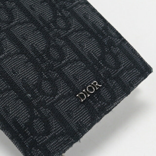 中古 ディオール 長財布二折 メンズ ブランド Dior ディオール　オブリーク ２つ折りロングウォレット 2OBBC002YSE_H03E ブラック USDCD112271011