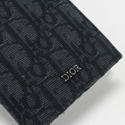 中古 ディオール 長財布二折 メンズ ブランド Dior ディオール　オブリーク ２つ折りロングウォレット 2OBBC002YSE_H03E ブラック USDCD112271011