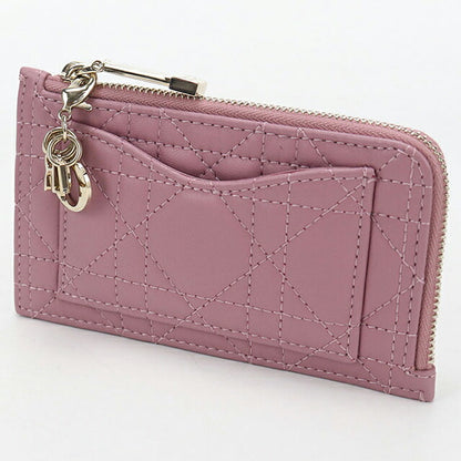 二手 Dior 零钱包女士品牌 Dior Lady Dior Cosmos 拉链卡包粉色 USDCD112471011