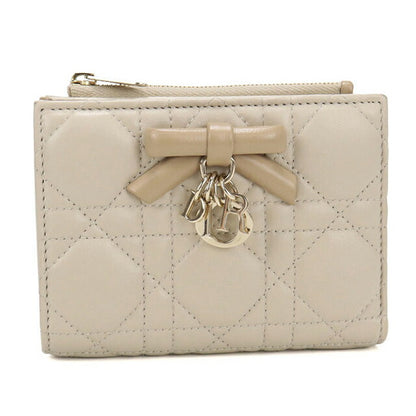 中古 ディオール 二つ折り財布 二折財布 レディース ブランド Dior レディディオール ダリア　ウォレット S2605OUQC ベージュ USDCD112610011