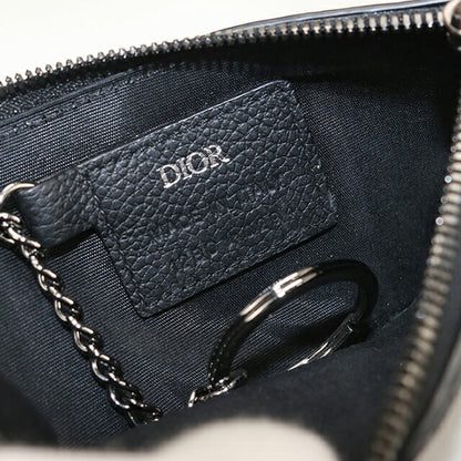 中古 ディオール 小銭入れ メンズ ブランド Dior ディオールグラビティ フラグメントケース レザー ブラック USDCD113745011