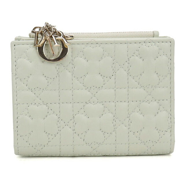 中古 ディオール 二つ折り財布 二折財布 レディース ブランド Dior レディディオール Dahlia レザー グリーン USDCD113985011