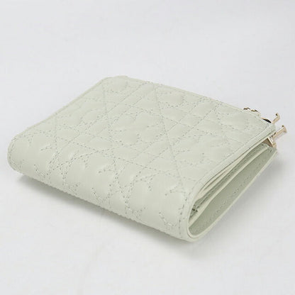中古 ディオール 二つ折り財布 二折財布 レディース ブランド Dior レディディオール Dahlia レザー グリーン USDCD113985011