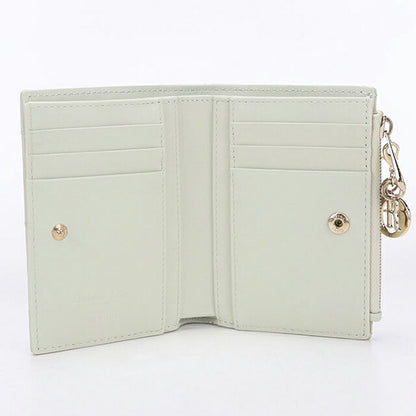 中古 ディオール 二つ折り財布 二折財布 レディース ブランド Dior レディディオール Dahlia レザー グリーン USDCD113985011