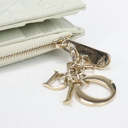 中古 ディオール 二つ折り財布 二折財布 レディース ブランド Dior レディディオール Dahlia レザー グリーン USDCD113985011