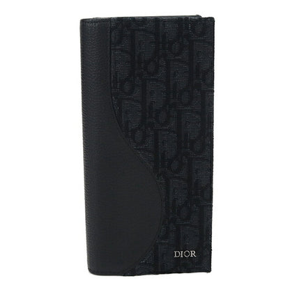 中古 ディオール 長財布二折 メンズ ブランド Dior サドル 2つ折りロングウォレット 2ADBC330YKS_H03E ブラック USDCD114172011