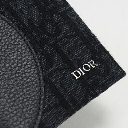 中古 ディオール 長財布二折 メンズ ブランド Dior サドル 2つ折りロングウォレット 2ADBC330YKS_H03E ブラック USDCD114172011