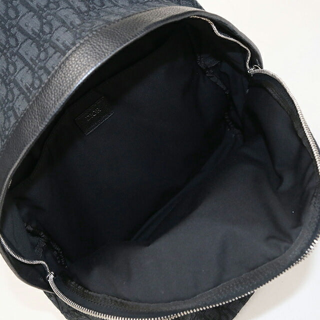 中古 ディオール リュック メンズ ブランド Dior ディオール オブリーク Rider バックパック ブラック USDCD114425011