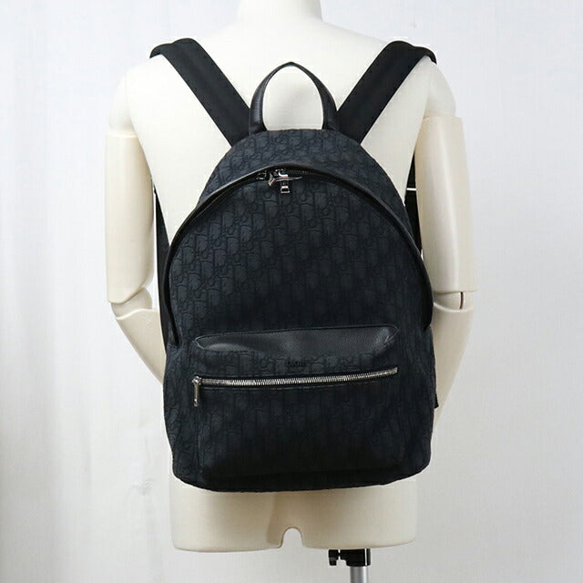 中古 ディオール リュック メンズ ブランド Dior ディオール オブリーク Rider バックパック ブラック USDCD114425011