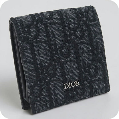 中古 ディオール 小銭入れ メンズ ブランド Dior ディオールオブリーク コインケース ブラック USDCD114542011