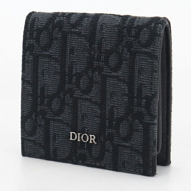中古 ディオール 小銭入れ メンズ ブランド Dior ディオールオブリーク コインケース ブラック USDCD114542011