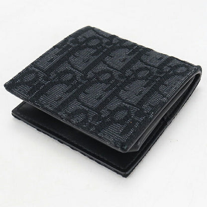 中古 ディオール 小銭入れ メンズ ブランド Dior ディオールオブリーク コインケース ブラック USDCD114542011