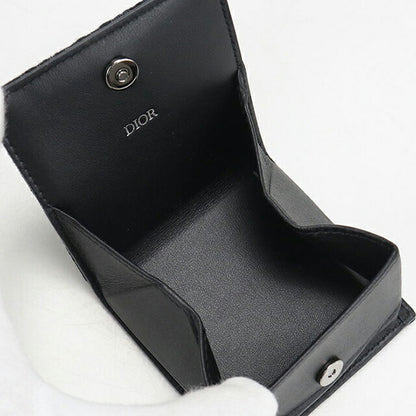 中古 ディオール 小銭入れ メンズ ブランド Dior ディオールオブリーク コインケース ブラック USDCD114542011