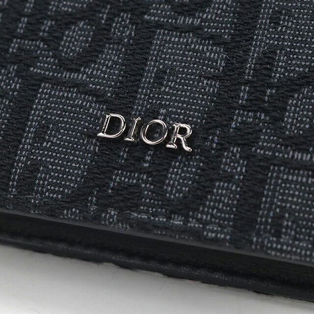 中古 ディオール 小銭入れ メンズ ブランド Dior ディオールオブリーク コインケース ブラック USDCD114542011