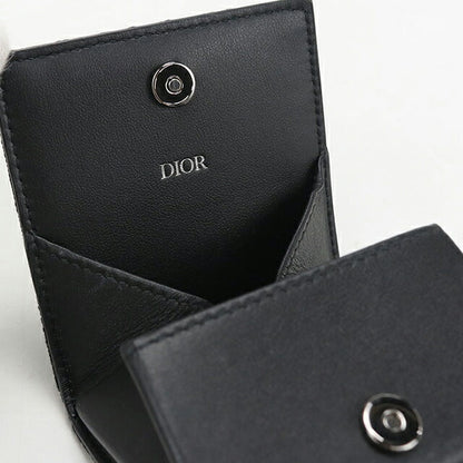 中古 ディオール 小銭入れ メンズ ブランド Dior ディオールオブリーク コインケース ブラック USDCD114542011