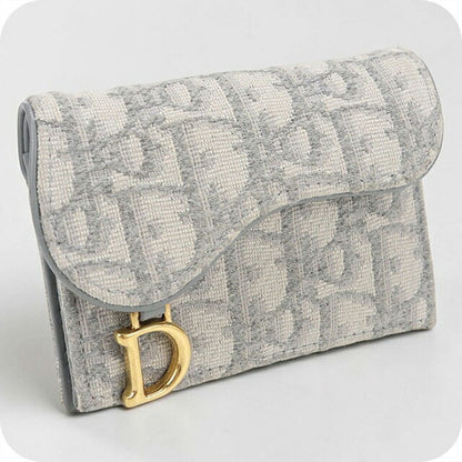中古 ディオール 名刺入れ レディース ブランド Dior サドル ブルーム カードホルダー S5611CTZQ_M932 グレー USDCD114584011