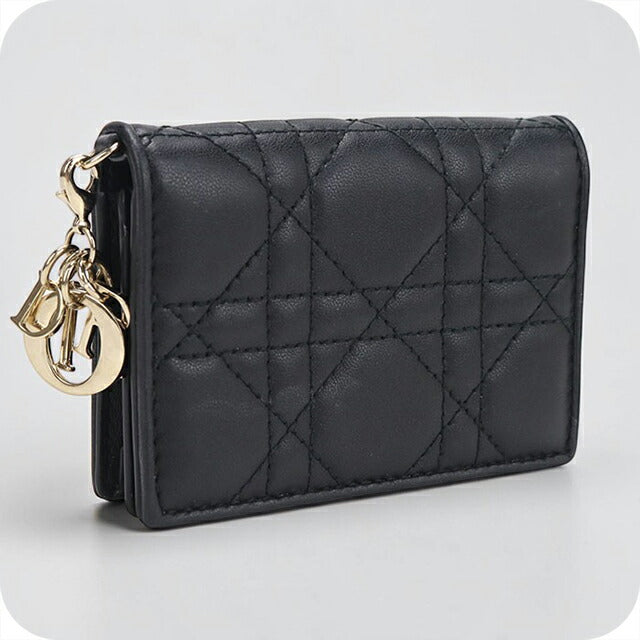 中古 ディオール 名刺入れ レディース ブランド Dior レディディオール ブルーム カードホルダー S0011ONMJ_M900 ブラック USDCD114608011