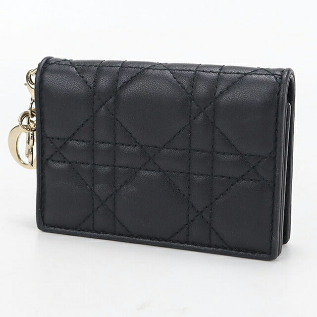 中古 ディオール 名刺入れ レディース ブランド Dior レディディオール ブルーム カードホルダー S0011ONMJ_M900 ブラック USDCD114608011
