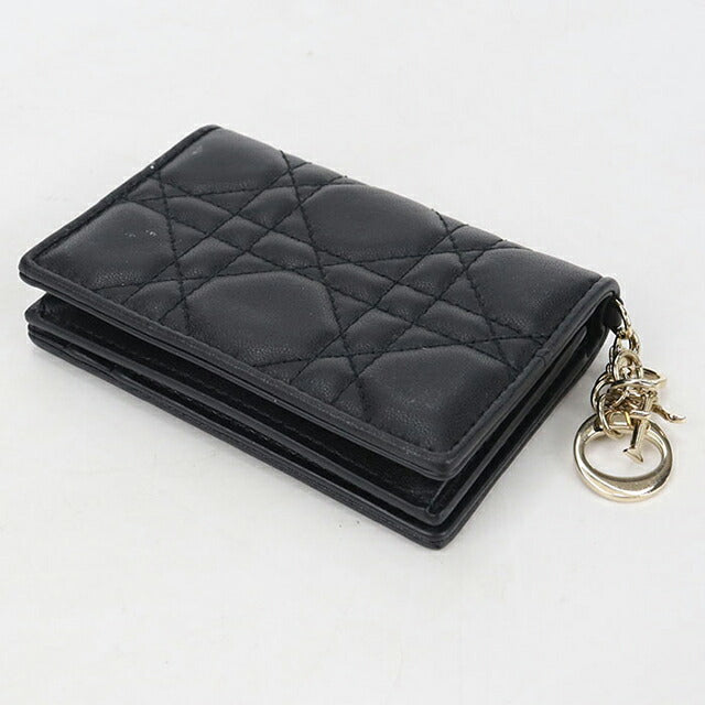 中古 ディオール 名刺入れ レディース ブランド Dior レディディオール ブルーム カードホルダー S0011ONMJ_M900 ブラック USDCD114608011