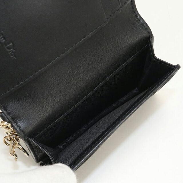 中古 ディオール 名刺入れ レディース ブランド Dior レディディオール ブルーム カードホルダー S0011ONMJ_M900 ブラック USDCD114608011