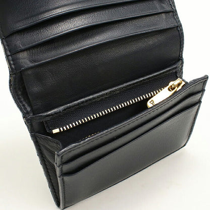 中古 ディオール 三つ折り財布 三折財布 レディース ブランド Dior サドル ネイビー USDCD114694011