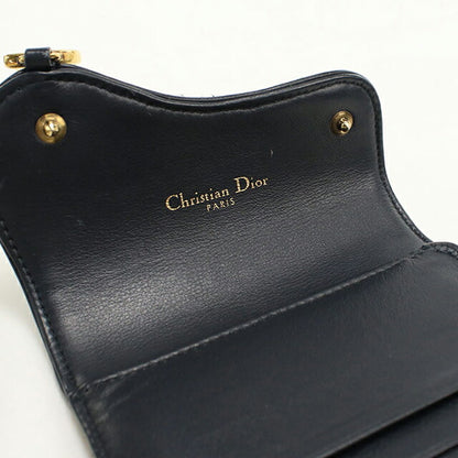 中古 ディオール 三つ折り財布 三折財布 レディース ブランド Dior サドル ネイビー USDCD114694011
