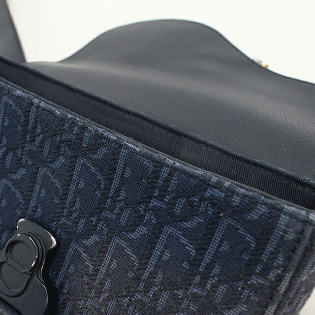 中古 ディオール 斜め掛け ショルダーバッグ メンズ ブランド Dior サドル 2ADCA435DJD ネイビー USDCD115208011