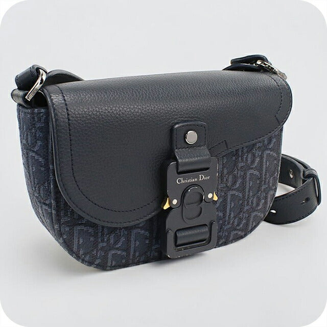 中古 ディオール 斜め掛け ショルダーバッグ メンズ ブランド Dior サドル 2ADCA435DJD ネイビー USDCD115208011