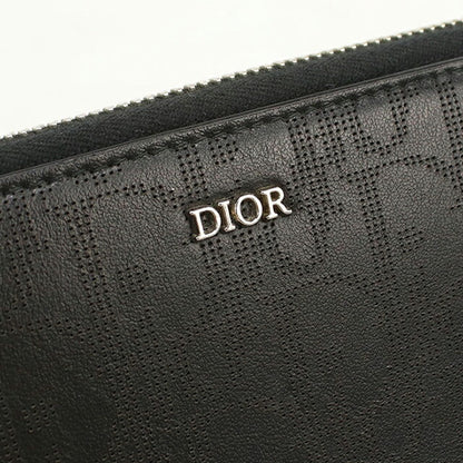 中古 ディオール 長財布ラウンドファスナー メンズ ブランド Dior ディオール オブリーク ロングジップウォレット ブラック USDCD115230011