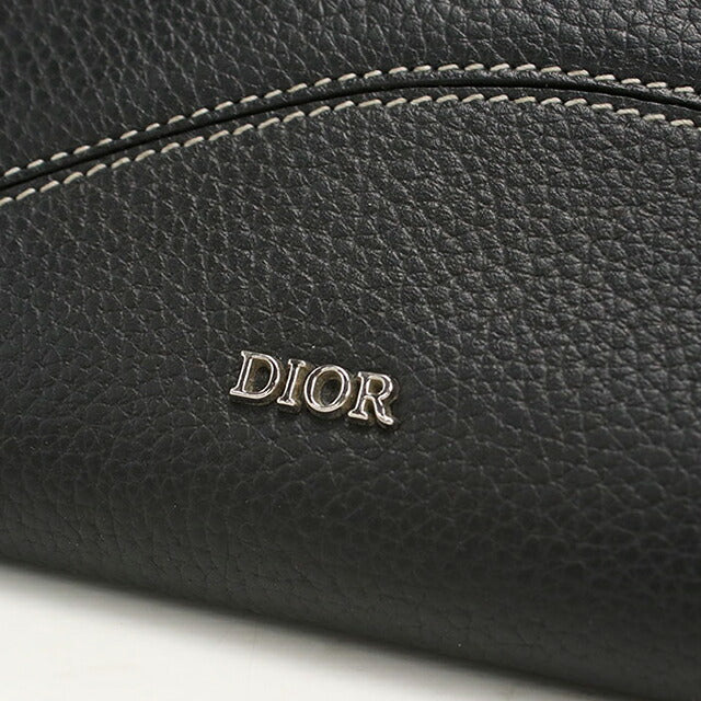 中古 ディオール 長財布ラウンドファスナー メンズ ブランド Dior サドル ロングジップウォレット 2ADBC315YKK_H00N ブラック USDCD115232011