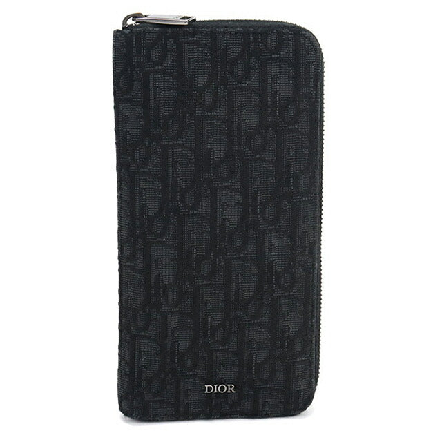 Used Dior long wallet round zipper men&