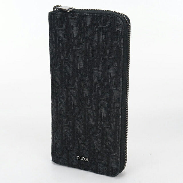 Used Dior long wallet round zipper men&