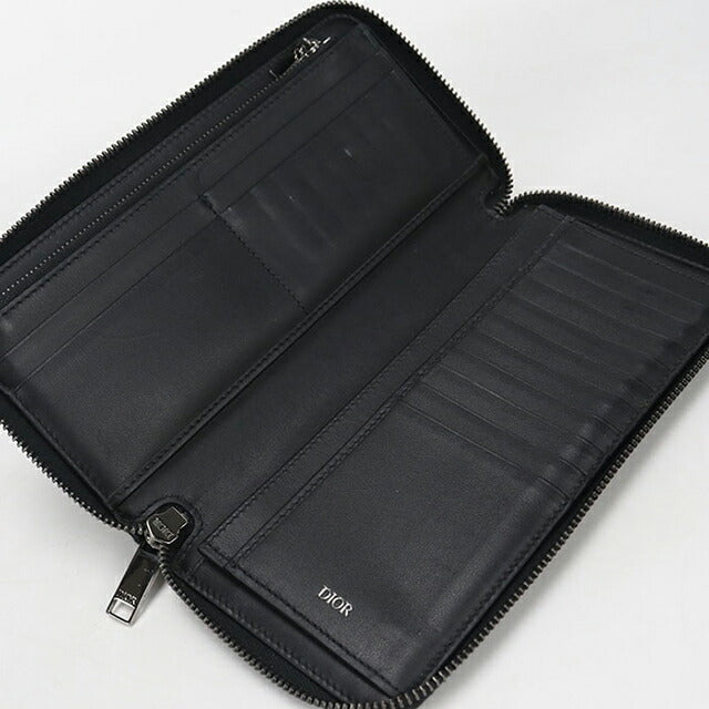 Used Dior long wallet round zipper men&