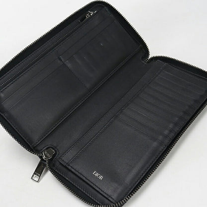 Used Dior long wallet round zipper men&