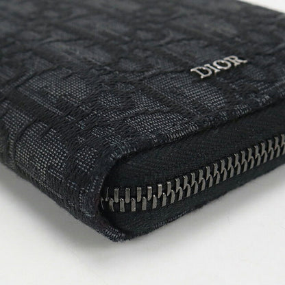 Used Dior long wallet round zipper men&