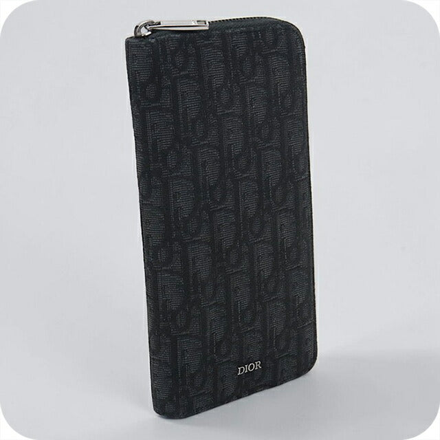 Used Dior long wallet round zipper men&