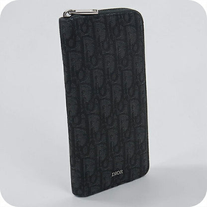 Used Dior long wallet round zipper men&