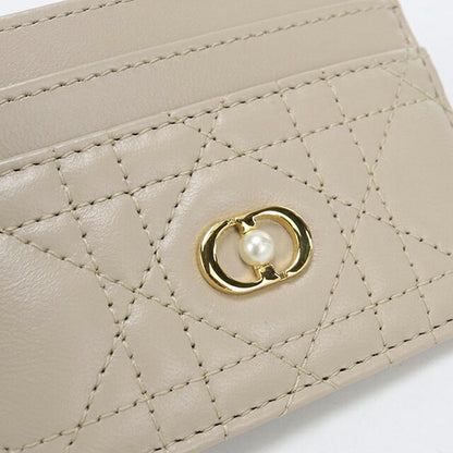 中古 ディオール カードケース コンパクト レディース ブランド Dior ディオール ジョリー フリージア カードホルダー S3103UNJB ベージュ USDCD115852011