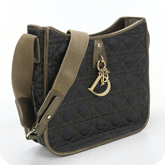 二手 Dior 单肩包 女式品牌 Dior Cannage 皮革 黑色 USDCD116365011