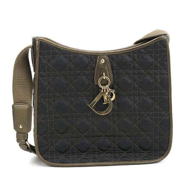 二手 Dior 单肩包 女式品牌 Dior Cannage 皮革 黑色 USDCD116365011