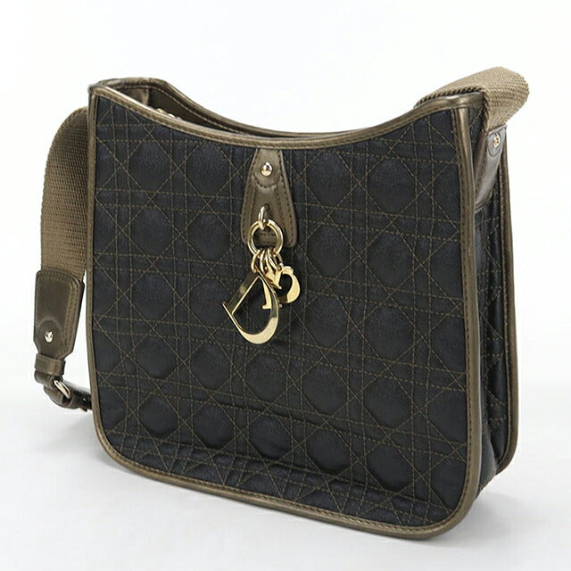 二手 Dior 单肩包 女式品牌 Dior Cannage 皮革 黑色 USDCD116365011