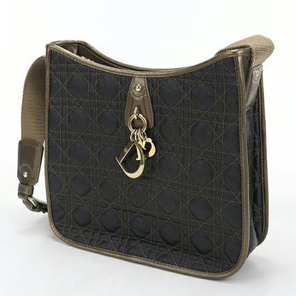 二手 Dior 单肩包 女式品牌 Dior Cannage 皮革 黑色 USDCD116365011