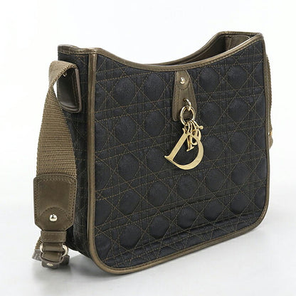 二手 Dior 单肩包 女式品牌 Dior Cannage 皮革 黑色 USDCD116365011