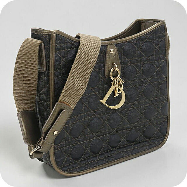 二手 Dior 单肩包 女式品牌 Dior Cannage 皮革 黑色 USDCD116365011